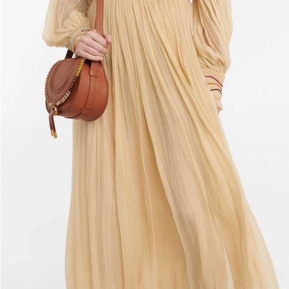 BRAND NEW CHLOE MARCIE CROSSBODY TAN LEATHER BAG PURSE - Picture 4 of 14